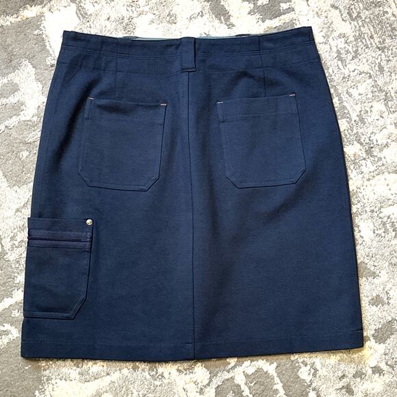 Title‎ Nine Women's Navy Blue Cargo Stretch Skirt Size 4 - Picture 2 of 8